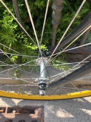 Bicicleta Fixie/Piñón Libre Negra Ruedas Amarillas