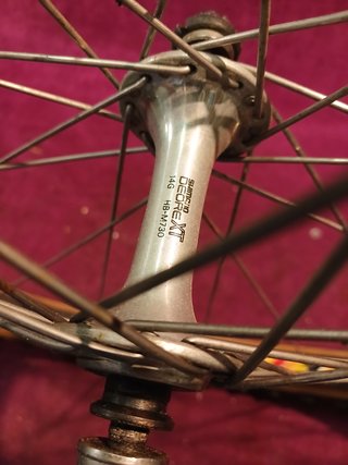 Ruote con cerchi FIR MS 24D e mozzi Shimano XT 7V.