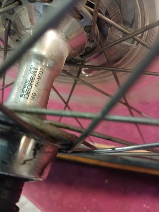 Ruote con cerchi FIR MS 24D e mozzi Shimano XT 7V.