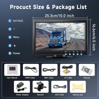 Monitor portátil Podofo K0202EU 10,1" HDMI VGA