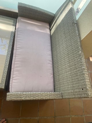 Sofá 2 plazas exterior con mesa ratán