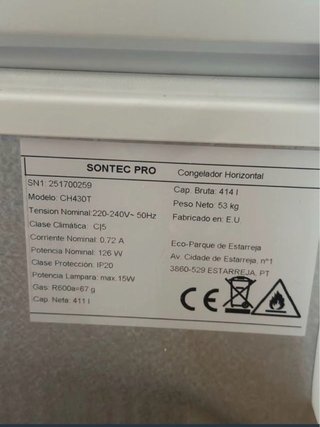 Congelador Arcon Profesional 414L