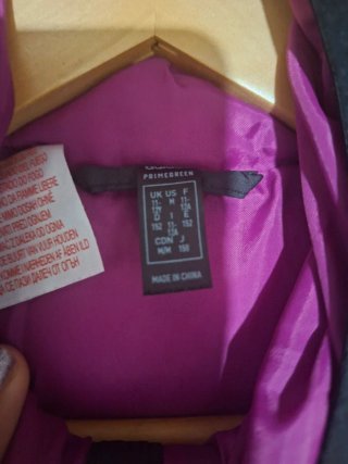 Plumífero Adidas Negro y Rosa talla 11-12