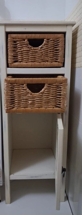 Mueble auxiliar 2 cestas y 1 puerta