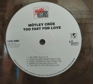 Mötley Crüe - Too Fast For Love LP (Ed. 1500)