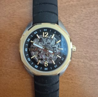 Reloj TOUS Automático Esqueleto Dorado