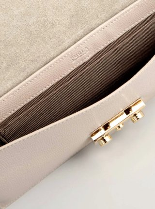 Furla Metropolis bolso negro beige cuero