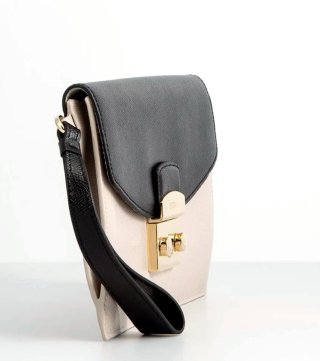 Furla Metropolis bolso negro beige cuero