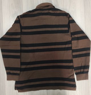Polo Lacoste Rayas Marrón y Negro Talla L