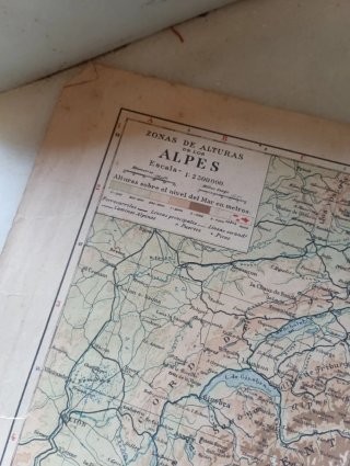 Mapa Antiguo Alpes Mar Adriático