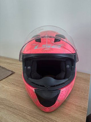 Casco Moto Integral LS2 Rosa Talla XXS