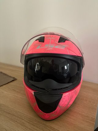 Casco Moto Integral LS2 Rosa Talla XXS