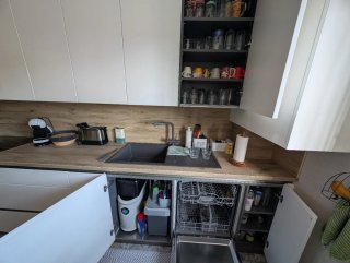 Cocina premium NASA + Isla + Porcelánico + Campana
