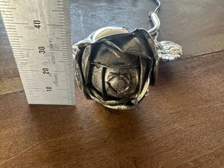 Pulsador Timbre Vintage Rosa Metal Plata