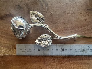 Pulsador Timbre Vintage Rosa Metal Plata