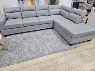 Sofá rinconera gris tela