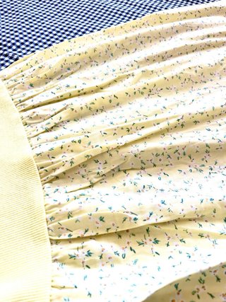 Vestido amarillo MNG flores (talla 7-8)