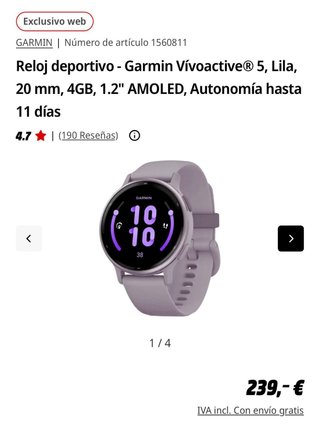 Garmin Vívosmart 5 Morado