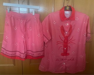 Conjunto Verano Camisa y Short Estampado Langosta