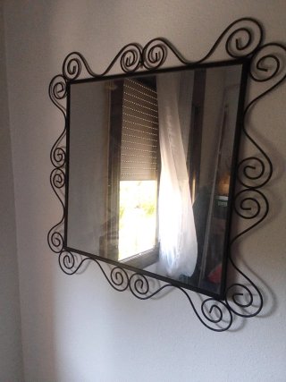 Espejo Hierro Forjado Negro
