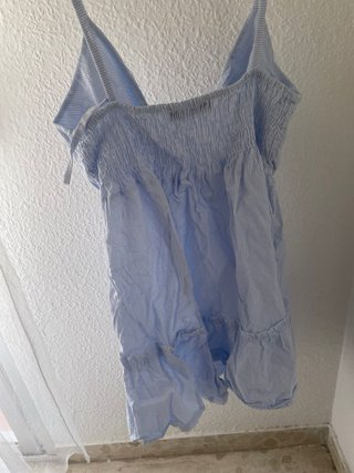 Vestido azul a rayas