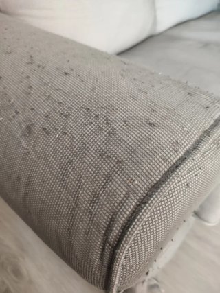 Sofá de tela gris