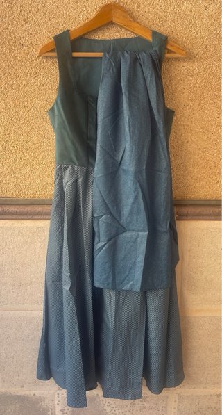 Dirndl Vestido Tradicional • Verde Azulado • 2Pzs