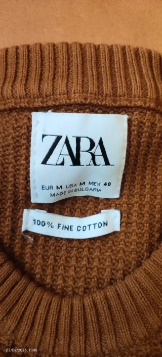 Jersey Zara Marrón Texturizado
