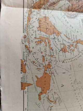 Antiguo mapa de Asia 1875 original