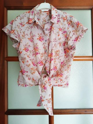 Camicia Promod fantasia floreale nodo vita