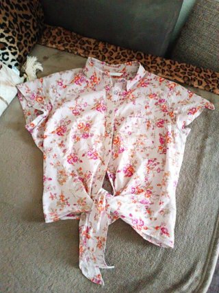 Camicia Promod fantasia floreale nodo vita