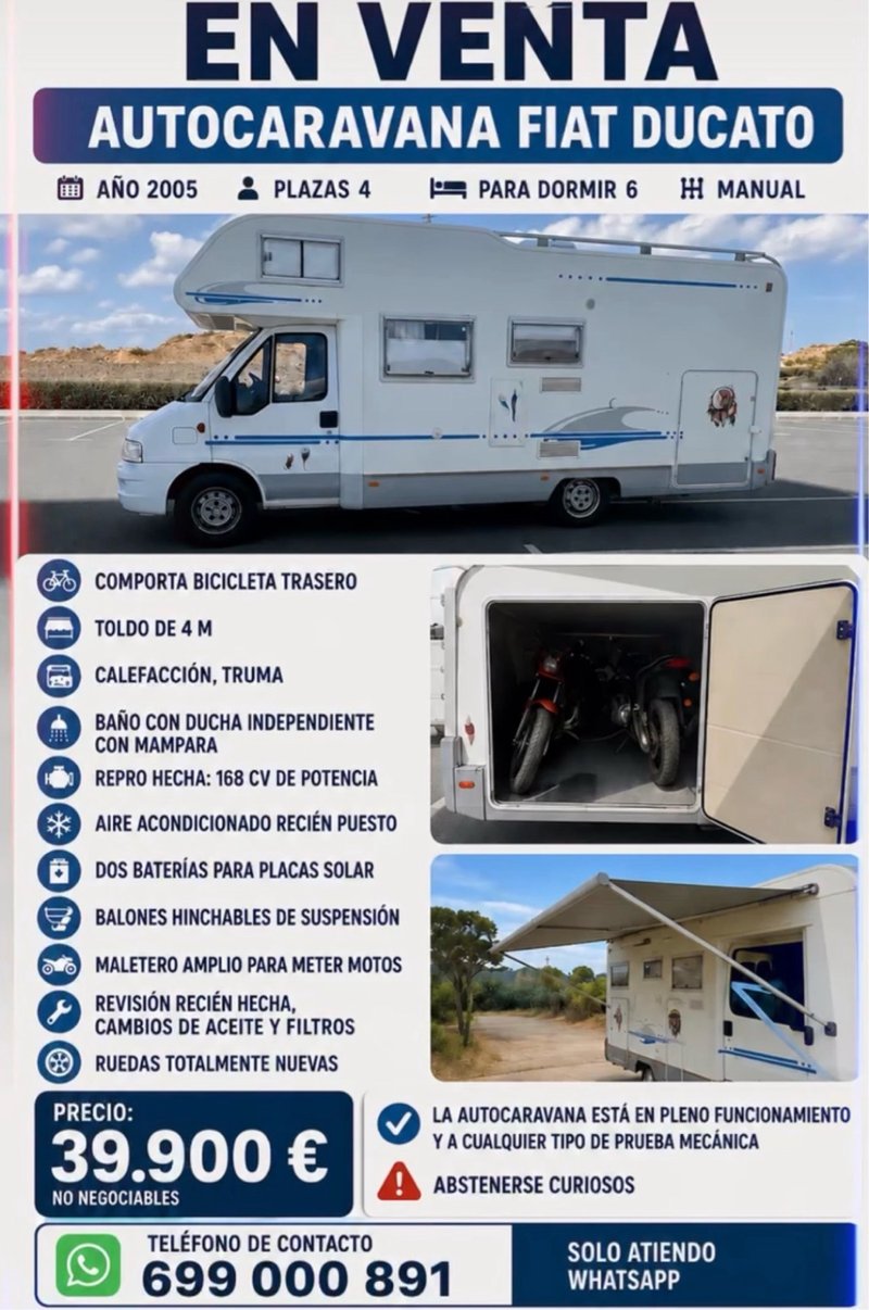 FIAT Ducato autocaravana - foto 1