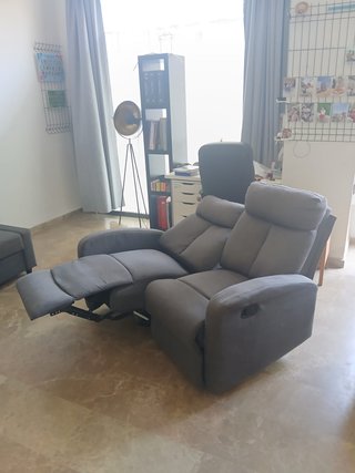 Sofá Relax 2 Plazas Gris