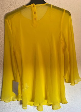 Camisa vaporosa TRAFALUC amarilla talla S