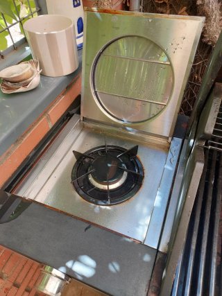 Barbacoa Gas Cadac Meridian 4 + asador pollo