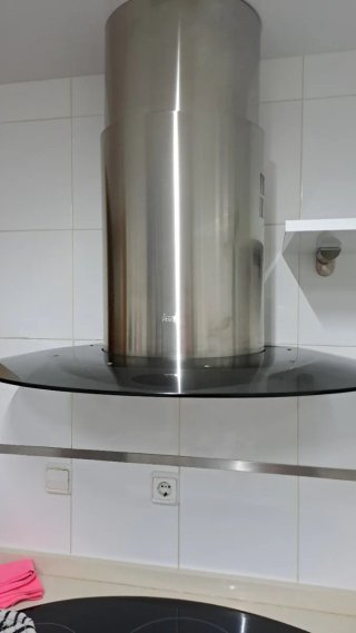 Campana Extractora Acero Inoxidable y Cristal