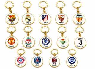 Llaveros personalizados equipos fútbol