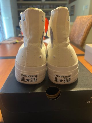 Converse plataforma blancas como nuevas