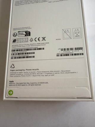 iPhone 17 Pro Max Azul 256GB Nuevo