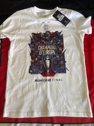 Camiseta PSG Campeones Europa Munich 25, talla 14