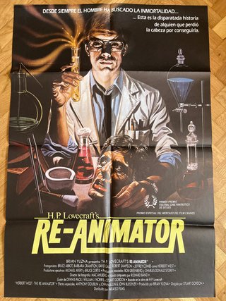 Cartel de cine Re-Animator H.P. Lovecraft