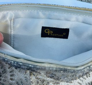 pochette  da sera vintage di colore argento
