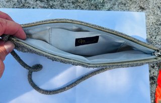 pochette  da sera vintage di colore argento