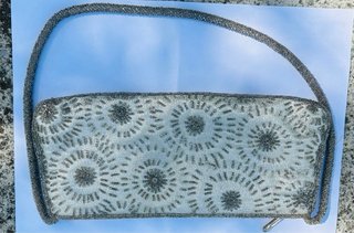 pochette  da sera vintage di colore argento