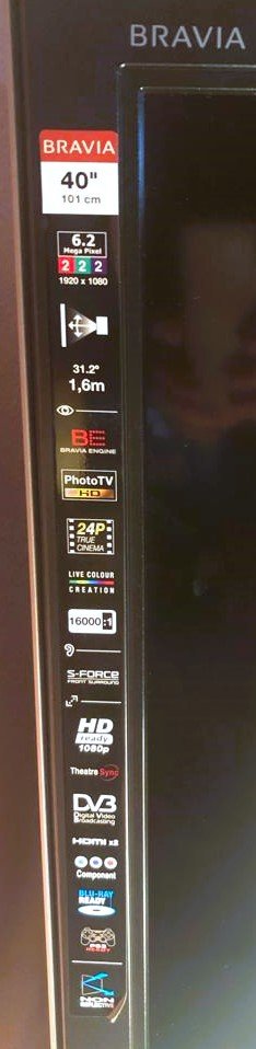 TV Sony Bravia 40 Negra