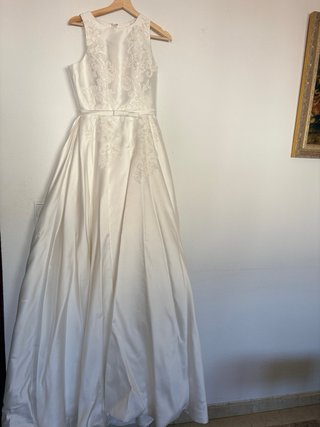 Vestido de Novia Blanco con Encaje
