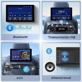 REPRODUCTOR COCHE 10,1" CARPLAY ANDROID AUTO 64GB
