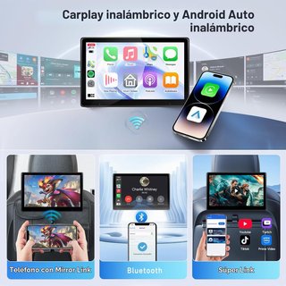 REPRODUCTOR COCHE 10,1" CARPLAY ANDROID AUTO 64GB