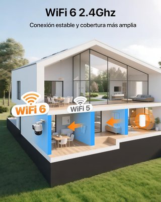 Tenda CH9 Cámara Vigilancia Wifi Exterior Dual