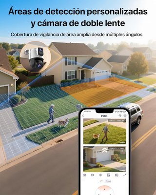 Tenda CH9 Cámara Vigilancia Wifi Exterior Dual